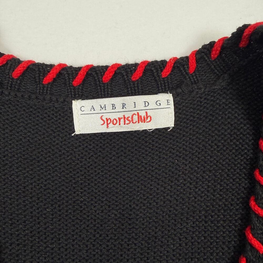 Vintage Cambridge Sports Club Beaded Southwest Black Sweater Vest Size Large - Picture 8 of 8